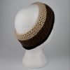 weiches Stirnband schwarz braun beige