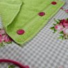Funktionelle Küchenschürze weiß/grau mit Rosen – Bild 3