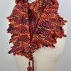 Drachenschal Rot/Orange mit Perlen