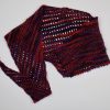 Asymetrisches Dreieckstuch Grau/Rot – Bild 2