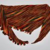 Schmaler Drachenschal Orange/Rot/Grün – Bild 3