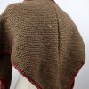 Dreieckstuch/Trachtentuch Braun mit Farbtupfern