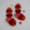 Babysocken "Finnische Zugsocken" rot/orange/rosa – Bild 3