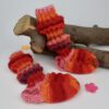 Babysocken "Finnische Zugsocken" rot/orange/rosa
