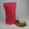 Peeling Waschlappen Badehandschuh pink gestrickt
