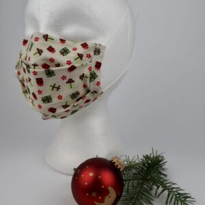 Maske (Kinder) Geschenke graugrün- mit Nasenbügel