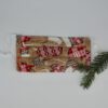 Maske (Erwachsene) weihnachtlicher Stoff - mit Nasenbügel – Bild 2