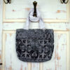 Upcycling Tasche aus Dekostoff dunkelgrau/grau