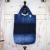 Upcycling Jeanstasche mit Hemd als Futter blau/türkis