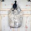 Upcycling Tasche mit Hemd als Futter beige/goldfarben