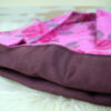 Upcycling Jeanstasche mit Hemd als Futter braun/rosa – Bild 2