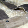Upcycling Tasche mit Hemd als Futter beige/goldfarben – Bild 2